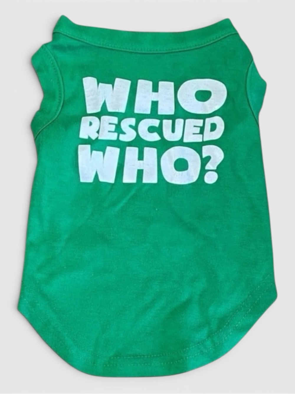🔥720 10/$50🏄🏻‍♀️ Small Dog Who Rescued Who Green Outfit